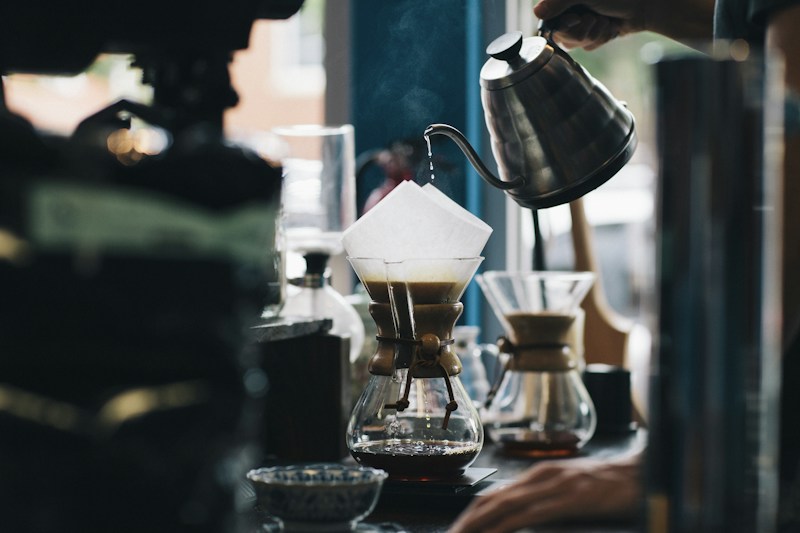 Sample cafe post featuring freshly brewed coffee